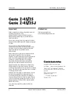 Предварительный просмотр 2 страницы Genie Z-45 XC Service Manual