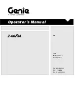 Preview for 1 page of Genie Z-60/34 Operator'S Manual