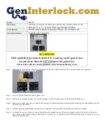 GenInterlock SIE-P1 Instructions preview