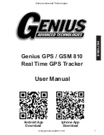 Genius Advanced technologies GPS/GSM 810 User Manual preview