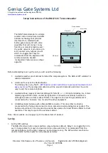 Preview for 1 page of Genius Gate Systems DMG1 6/6 Setup Instructions