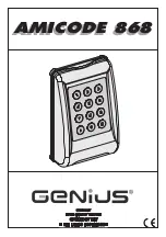 Genius AMICODE 868 Manual preview