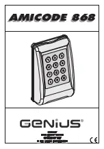 Preview for 1 page of Genius AMICODE 868 Manual