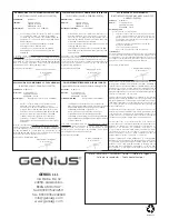 Preview for 7 page of Genius Euro Bat Manual