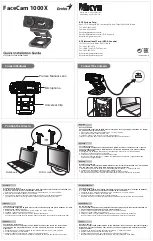 Genius FaceCam 1000X Quick Installation Manual preview