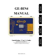 Preview for 1 page of Genius GE-BIN4 Manual