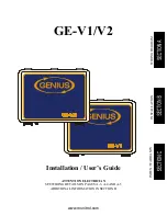 Предварительный просмотр 1 страницы Genius GE-V1 Installation & User Manual