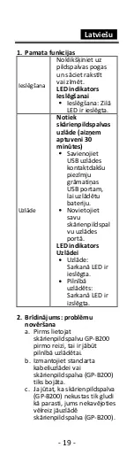 Предварительный просмотр 19 страницы Genius GP-B200 Manual