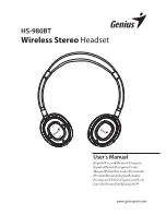 Предварительный просмотр 1 страницы Genius HS-980BT User Manual