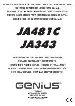 Предварительный просмотр 1 страницы Genius JA343 Use And Installation Instructions