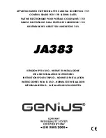 Genius JA383 Use And Installation Intructions preview