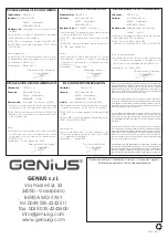 Предварительный просмотр 24 страницы Genius JA487C Use And Installation Instructions