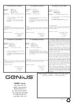 Preview for 12 page of Genius JA574 Use And Installation Instructions