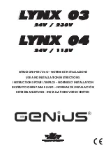 Предварительный просмотр 1 страницы Genius LYNX 03 Use And Installation Instructions