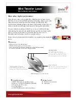 Genius MINI TRAVELER LASER Datasheet preview