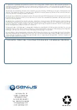 Preview for 16 page of Genius MISTRAL 324 Manual For The Installer