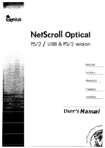 Preview for 1 page of Genius NetScroII Optical User Manual