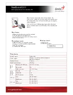 Genius NETSCROLL 311 Datasheet preview