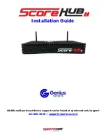 Предварительный просмотр 1 страницы Genius ScoreHub2 Installation Manual