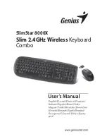 Genius SlimStar 8000X User Manual предпросмотр