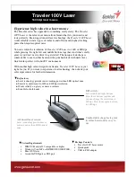 Preview for 1 page of Genius TRAVELER 100V LASER Datasheet