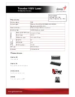 Preview for 2 page of Genius TRAVELER 100V LASER Datasheet