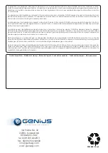 Preview for 44 page of Genius TRIGON 02 Manual For The Installer