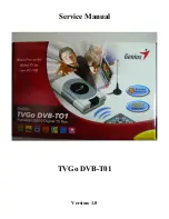 Предварительный просмотр 1 страницы Genius TVGo DVB-T01 Service Manual