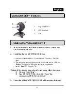 Preview for 1 page of Genius VIDEOCAM GE111 Manual