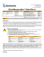 Предварительный просмотр 1 страницы Genlantis FirstResponder E4110FRS Manual