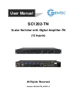 Предварительный просмотр 1 страницы Gentec SC1202-TN User Manual