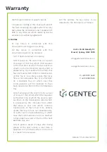 Preview for 20 page of Gentec TFT1010 Installation Manual