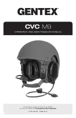Gentex CVC M9 Operation And Maintenance Manual preview