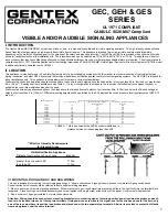 Gentex GEC Sereis User Manual preview