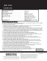 Preview for 4 page of Gentex GN-503 SERIES Quick Start Manual