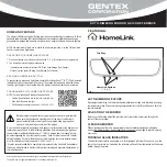 Gentex HomeLink Auto-Dimming Mirror Quick Reference предпросмотр