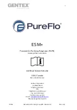 Gentex PureFlo 50ESM+ Instructions For Use Manual preview