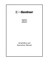 Предварительный просмотр 1 страницы Genther MPAII Installation And Operation Manual