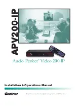 Gentner APV200-IP Installation & Operation Manual предпросмотр