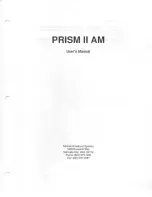 Gentner Prism II AM User Manual preview