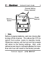 Предварительный просмотр 7 страницы Gentner Venture-6 User Manual