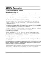 Preview for 11 page of GENTRON 1200W Generation Owner'S Manual