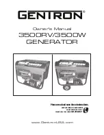 GENTRON 3500RV Owner'S Manual preview