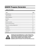 Preview for 3 page of GENTRON G6000LPG Owner'S Manual