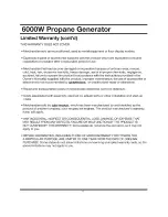 Preview for 5 page of GENTRON G6000LPG Owner'S Manual