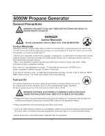 Preview for 7 page of GENTRON G6000LPG Owner'S Manual