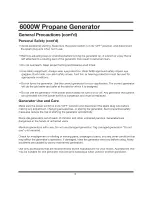 Preview for 11 page of GENTRON G6000LPG Owner'S Manual