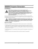 Preview for 27 page of GENTRON G6000LPG Owner'S Manual