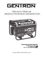 Preview for 1 page of GENTRON PROPANE GENERATOR Owner'S Manual