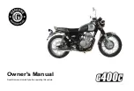 Предварительный просмотр 1 страницы GENUINE MOTORCYCLES G400C Owner'S Manual